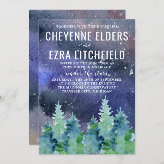 Onder de Waterverf 's nachts. Kaart (Voorkant / Achterkant)