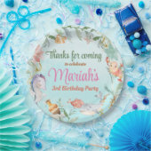 Onder de waterverf van de zee Birthday Papieren Bordje (Feest)