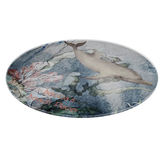 Onder de Waterverf Zee Dolphin Corals Snijplank (Hoek)