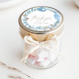 Onder de Waterverf Zee Nautical Hartelijk dank Ronde Sticker