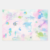 Onder de Waterverf Zee vallen Inpakpapier Vel (Voorkant 3)