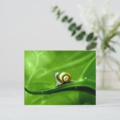 ONDER DE WEADER (schattige slak)! Briefkaart (Staand voorkant)