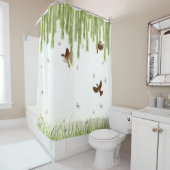 Onder de weepende wilde vogels en vlinders douchegordijn (In situ)