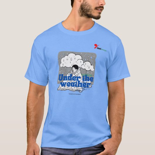 "Onder de Weer" Gezellig T-Shirt met Idiomen | Gra (Voorkant)