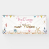Onder de Welkomstbanner van het Baby shower van he Spandoek (Horizontaal)