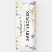 Onder de Welkomstbanner van het Baby shower van he Spandoek (Verticaal)