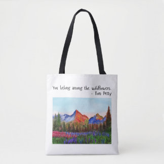 Onder de wilde bloemen Inspirerend Faith Quote Tote Bag