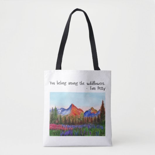 Onder de wilde bloemen Inspirerend Faith Quote Tote Bag (Voorkant)