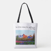 Onder de wilde bloemen Inspirerend Faith Quote Tote Bag (Achterkant)