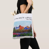 Onder de wilde bloemen Inspirerend Faith Quote Tote Bag (Dichtbij)