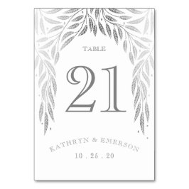 Onder de Willows Trouwtafel Kaarten Faux Silver