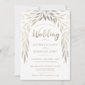Onder de Willows Wedding Invitation Faux Gold Kaart (Voorkant)