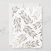 Onder de Willows Wedding Invitation Faux Gold Kaart (Achterkant)