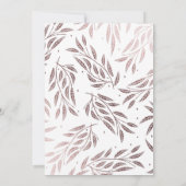 Onder de Willows Wedding Invitation Roos Gold Kaart (Achterkant)