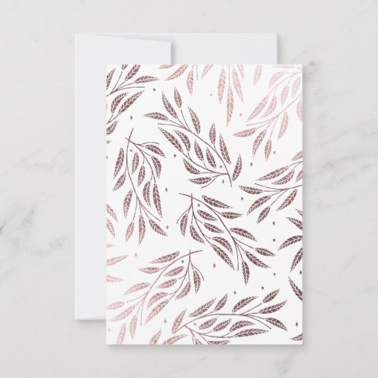 Onder de Willows Wedding RSVP Roos Gold (Achterkant)