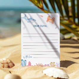 Onder de Zee 1e Verjaardag Tijdcapsule Notitiekaar Kaart