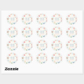 Onder de Zee 1e Verjaardagssticker Ronde Sticker (Vel)
