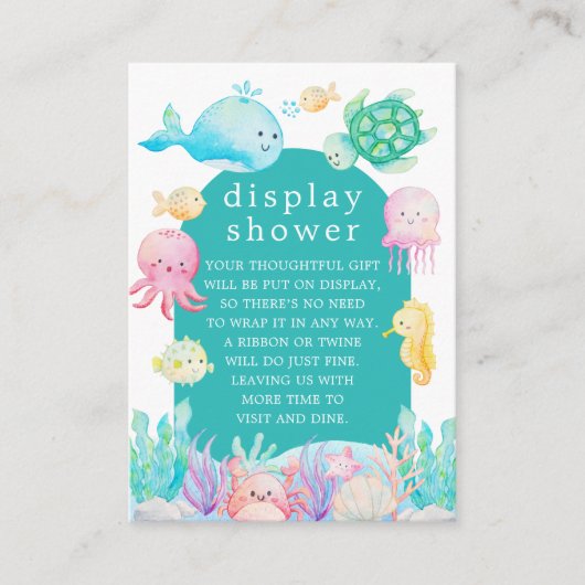 Onder de Zee Adventure Display Shower Informatiekaartje (Voorkant)