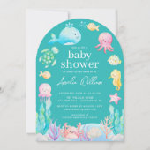 Onder De Zee Avontuur Baby Borrel Kaart (Voorkant)