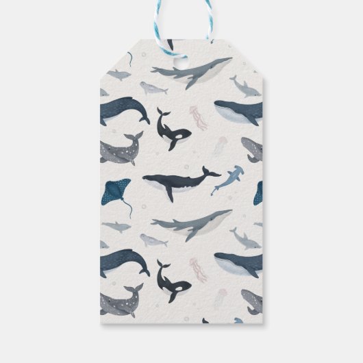 Onder de Zee Baby Borrel Favorieten Cadeaulabel (Achterkant)