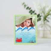 Onder de Zee Baby Boy aankondiging (Staand voorkant)