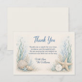Onder de Zee Baby Shower Bedankkaart  (Voorkant / Achterkant)