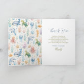 Onder de Zee Baby Shower Bedankkaart (Binnen)