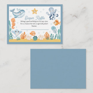Onder de Zee Baby Shower Bijlagekaart Informatiekaartje
