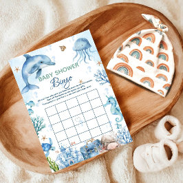Onder de zee Baby shower bingo baby shower spel 