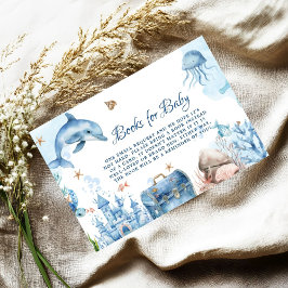 Onder de zee Baby Shower Boek Verzoek  Informatiekaartje