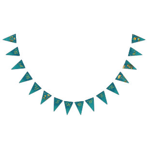 Onder de Zee Baby shower Bunting Flags Vlaggetjes