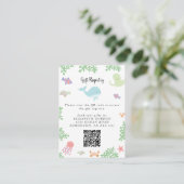 Onder de Zee Baby shower Cadeauregister QR-code Informatiekaartje (Staand voorkant)