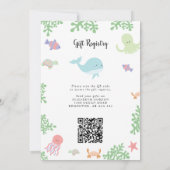 Onder de Zee Baby shower Cadeauregister QR-code Kaart (Achterkant)
