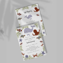 Onder de Zee Baby shower Cadeauregister QR-code