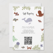 Onder de Zee Baby shower Cadeauregister QR-code Kaart (Achterkant)