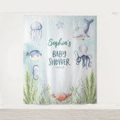 Onder de zee baby shower decoratie banner wandkleed (Voorkant)