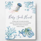 Onder de Zee Baby shower Games Sign. Fotoplaat (Voorkant)