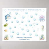 Onder de Zee Baby Shower Handtekening Poster (Voorkant)