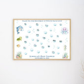 Onder de Zee Baby Shower Handtekening Poster