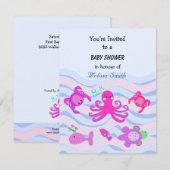 Onder de Zee Baby Shower Kaart (Voorkant / Achterkant)