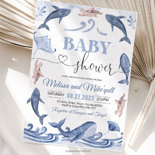 Onder de zee Baby shower Kaart