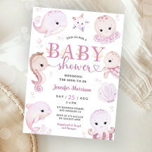 Onder De Zee Baby Shower Meisje Roze Oceaan