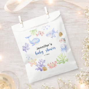 Onder de zee baby shower oceandieren bedankzakje