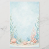 Onder de zee Baby Shower Ouderlijk Advies Flyer (Achterkant)