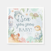 Onder de Zee Baby Shower Servetten (Voorkant)