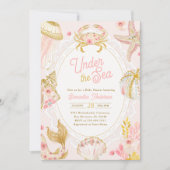 Onder de Zee Baby Shower Uitnodiging (Voorkant)