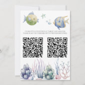 Onder de Zee Baby Shower Uitnodiging 2 QR CODES (Achterkant)