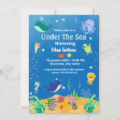 onder de zee baby shower uitnodigingen (Voorkant)