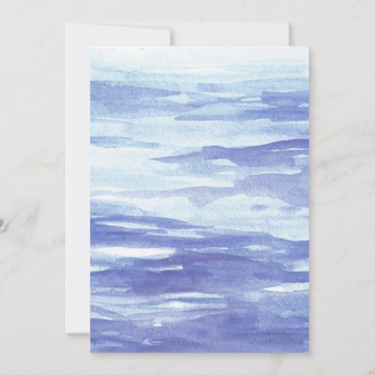 Onder de zee baby shower walvis vuurtoren kaart (Achterkant)