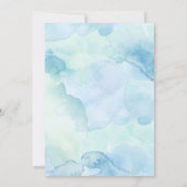Onder de zee baby shower waterverf uitnodiging (Achterkant)
